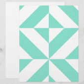 シーフオームグリーンジオグラフィティカルデコスクラップブック紙 (正面/裏面)