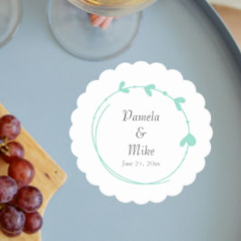 シーフシンプルォームハート結婚リース ペーパーコースター