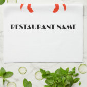 シーフモダンィードウェルカムレッドカニカスタムパーソナライズド キッチンタオル (折り畳み)