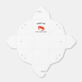 シーフモダンィードウェルカムレッドカニカスタムパーソナライズド フェイバーボックス (折り畳みなし)