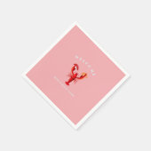 シーフモダンィードウェルカムロブスターすし名前をカスタムする スタンダードカクテルナプキン (角)