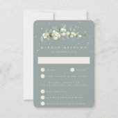 シーフロムグリーンスノーベリー+ユーカリプトゥス結婚ステム 出欠カード (正面)