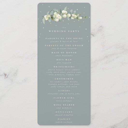 シーフロムグリーンスノーベリー+ユーカリプトス結婚ブーケ プログラム (裏面)