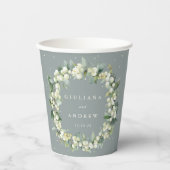 シーフロムグリーンスノーベリー+ユーカリリース結婚ズ 紙コップ (正面)