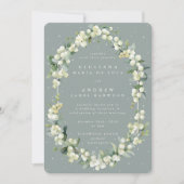 シーフロムグリーンスノーベリー+ユーカリ披露宴のみ 招待状 (正面)