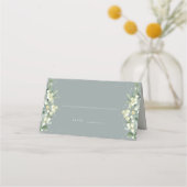 シーフロムグリーンスノーベリー+ユーカリ結婚プタス プレイスカード (正面)