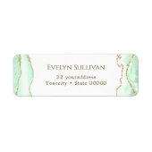 シーフロムグリーン瑪瑙差出人住所ラベル ラベル (正面)