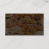 シーフードのカニ足のエビの食糧 名刺 (裏面)