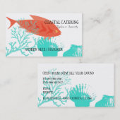 シーフードのケータリングのレストランのシェフの名刺 名刺 (正面/裏面)