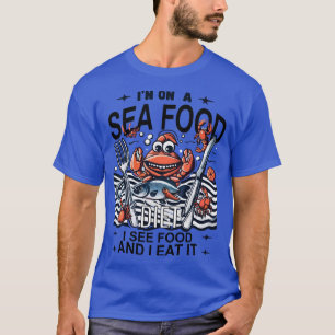 シーフードのダイエットだ。食べ物が見え食べる Tシャツ