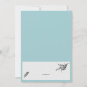 シーフードのペンとインクの招待状 招待状 (裏面)