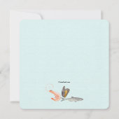 シーフードのメドレーの招待状 招待状 (裏面)