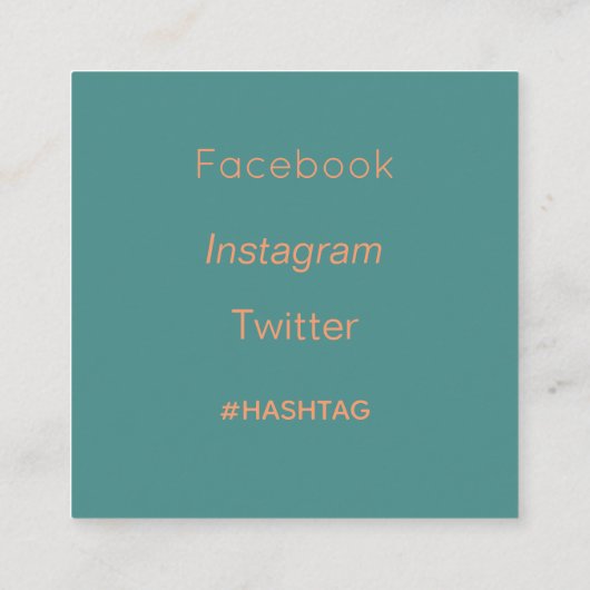 シーフードの名刺 スクエア名刺 (裏面)