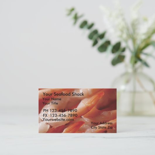シーフードの名刺 名刺 (スタンド正面)