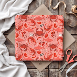 シーフードの華やかな大型織物 ファブリック