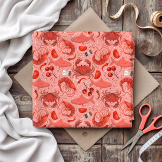 シーフードの華やかな大型織物 ファブリック