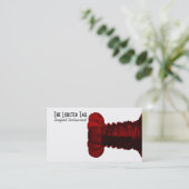 シーフードの赤の赤いロブスター尾名刺 名刺 (スタンド正面)