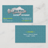 シーフードの飲食業カード 名刺 (正面/裏面)