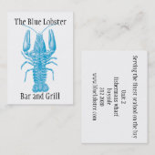 シーフードまたは魚釣りのテーマ 名刺 (正面/裏面)