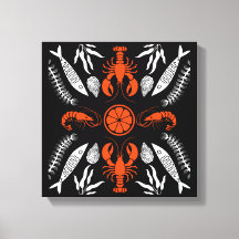 シーフードアートデコールプリント