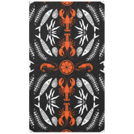 シーフードアートデコールプリント テーブルクロス