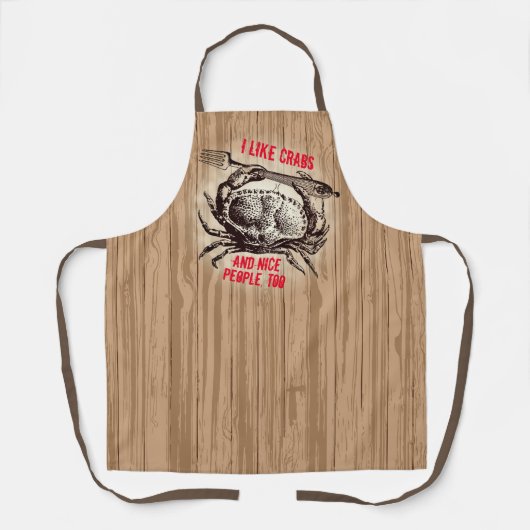 シーフードカおもしろいニのコガネ料理 エプロン (正面)