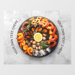 シーフードカスタム文字皿 ウィンドウサイン