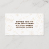 シーフードカニのロゴ | 食品パターン 名刺 (裏面)