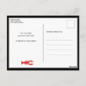 シーフードカニの煮夏パーティの招待状 ポストカード (裏面)