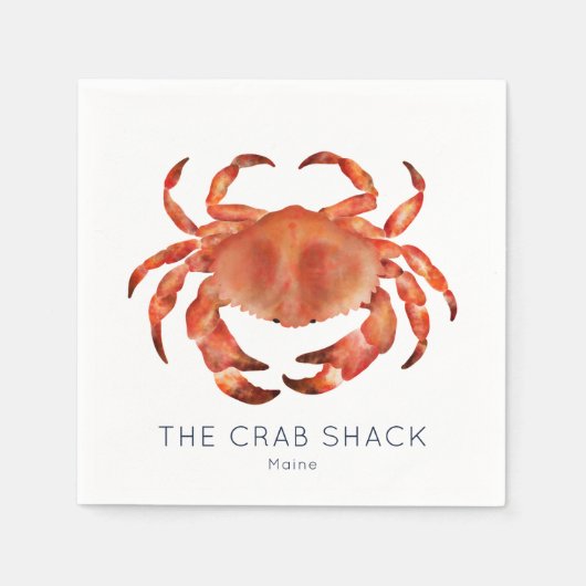 シーフードカニ料理店 スタンダードカクテルナプキン (正面)