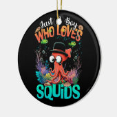 シーフードカラマリーオセアを愛する少年たち セラミックオーナメント (左)