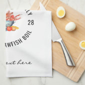 シーフードクックアウトファミリークロウフィッシュ沸騰パーティー キッチンタオル (四つ折り)