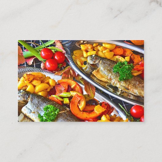 シーフードケータリングレストラン 名刺 (裏面)