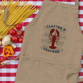 シーフードシェフロブスター名テンプレートエプロン スタンダードエプロン