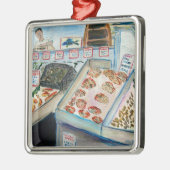 シーフードセールオーナメント（パイクプレイス – シアトルWA） メタルオーナメント (左)