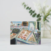 シーフードセール葉書（パイクプレイスシアトル） ポストカード (スタンド正面)