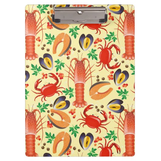 シーフードパターン クリップボード (正面)