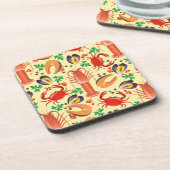 シーフードパターン コースター (左側)