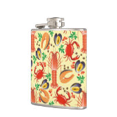 シーフードパターン フラスク (左)