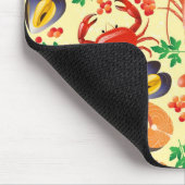 シーフードパターン マウスパッド (コーナー)