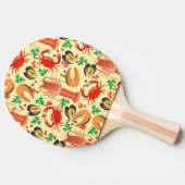 シーフードパターン 卓球ラケット (横)