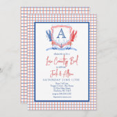 シーフードパーティーのお誘い、ローカントリー・ボイルの招待 招待状 (正面/裏面)