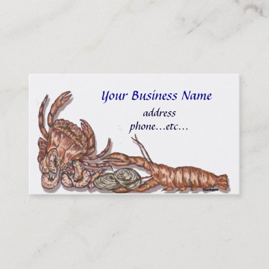 シーフードビジネスカード 名刺 (正面)