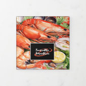 シーフードブロイルパエラディナーリハーサルパーティー 三つ折り招待状 (カバー)