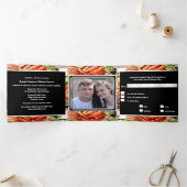 シーフードブロイルパエラディナーリハーサルパーティー 三つ折り招待状 (内部)