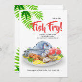 シーフードプラッター招待状 招待状 (正面/裏面)