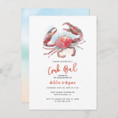 シーフードボイルカップル婚約カニパーティー 招待状 (正面/裏面)