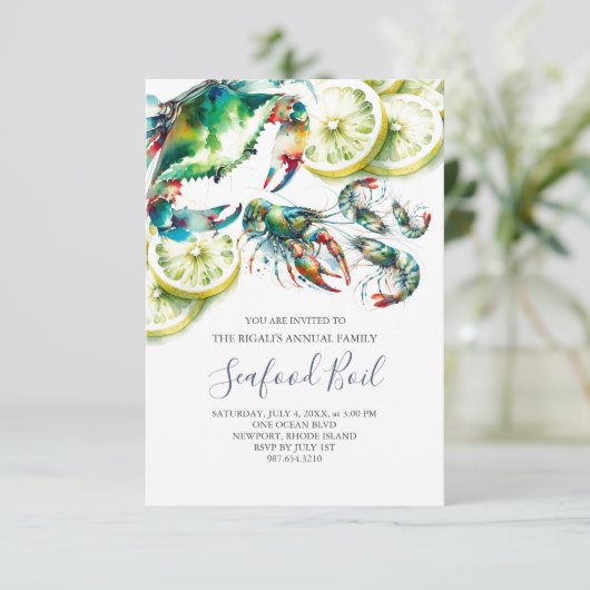 シーフードボイルファミリーサマーパーティー小 招待状 (スタンド正面)