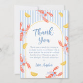 シーフードボイルロブスター誕生日サンキューカード サンキューカード (正面)