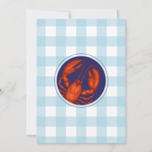 シーフードボイル婚約パーティエビ海軍ロブスター 招待状 (裏面)